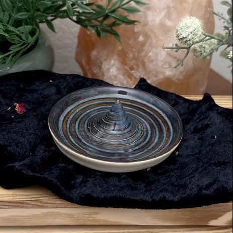 Stoned Denim Swirl Ring Dish