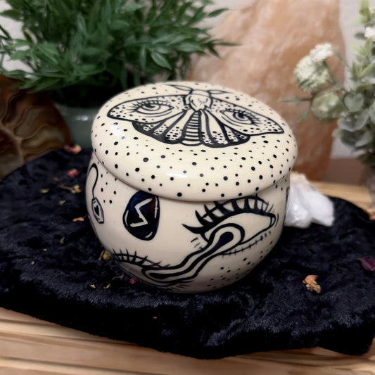 Moth Lidded Vessel