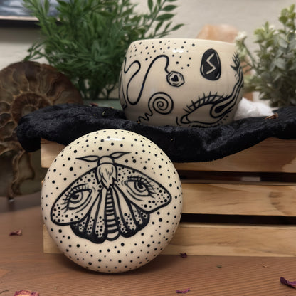 Moth Lidded Vessel