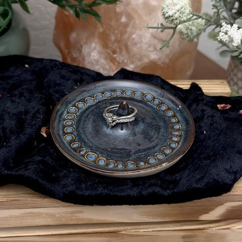 Stoned Denim Dots Ring Dish